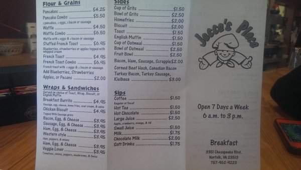 Jesse's Place - Norfolk, VA menu_pic