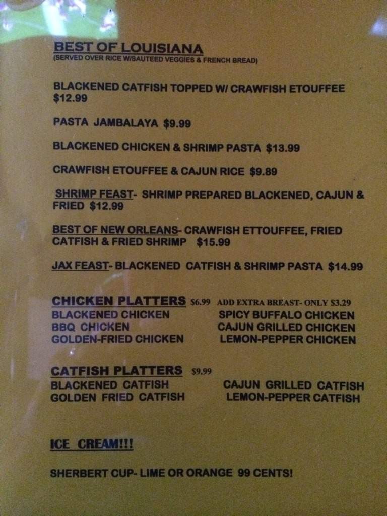 Jester Jax Cajun Bar & Grill - El Paso, TX menu_pic