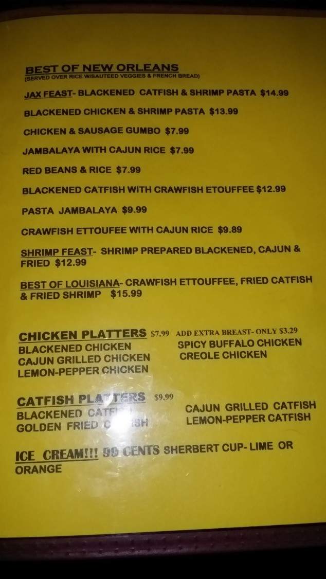 Jester Jax Cajun Bar & Grill - El Paso, TX menu_pic