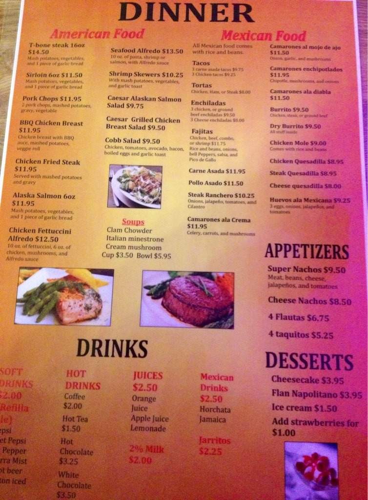 Jireh Restaurant - Albany, OR menu_pic