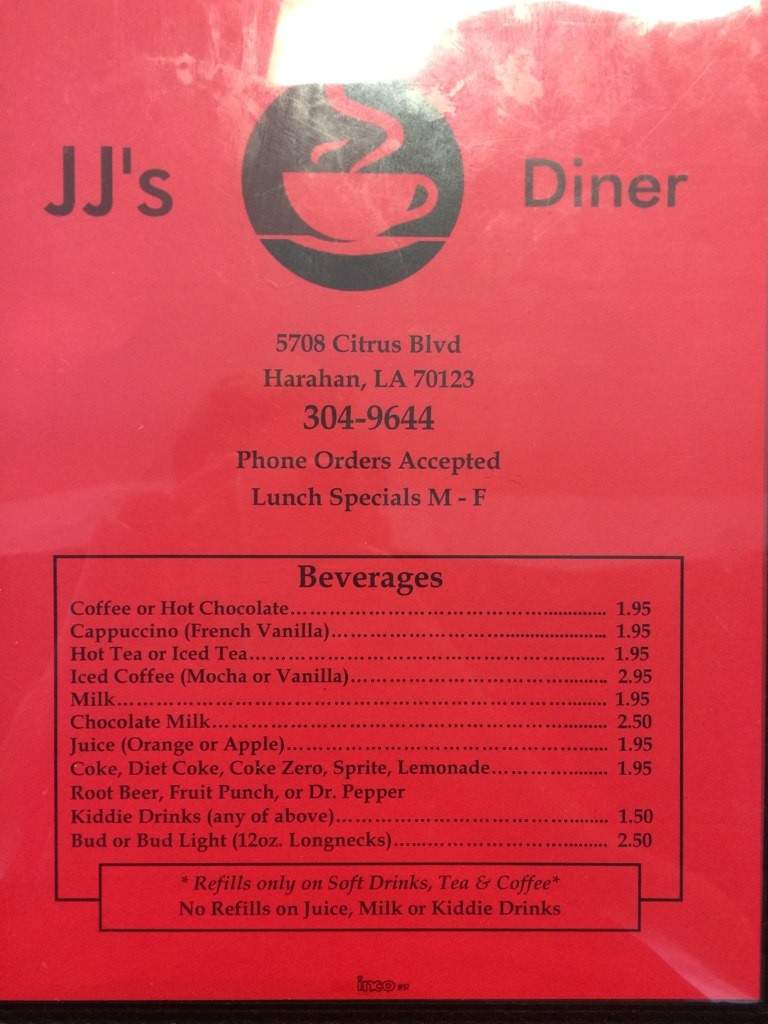 JJ's Diner - Harahan, LA menu_pic