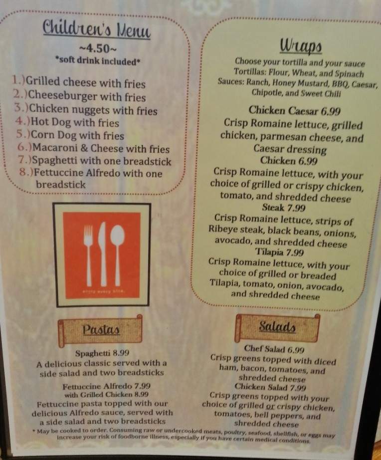 JJ'S Kitchen - Trafalgar, IN menu_pic