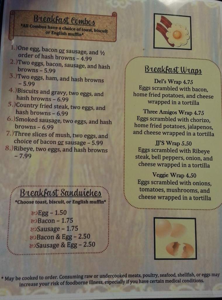 JJ'S Kitchen - Trafalgar, IN menu_pic