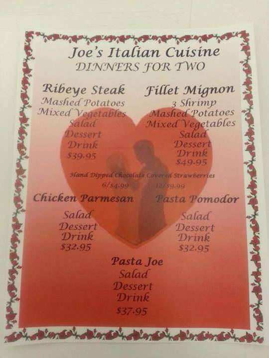 Joe's Italian Cuisine - Athens, TN menu_pic