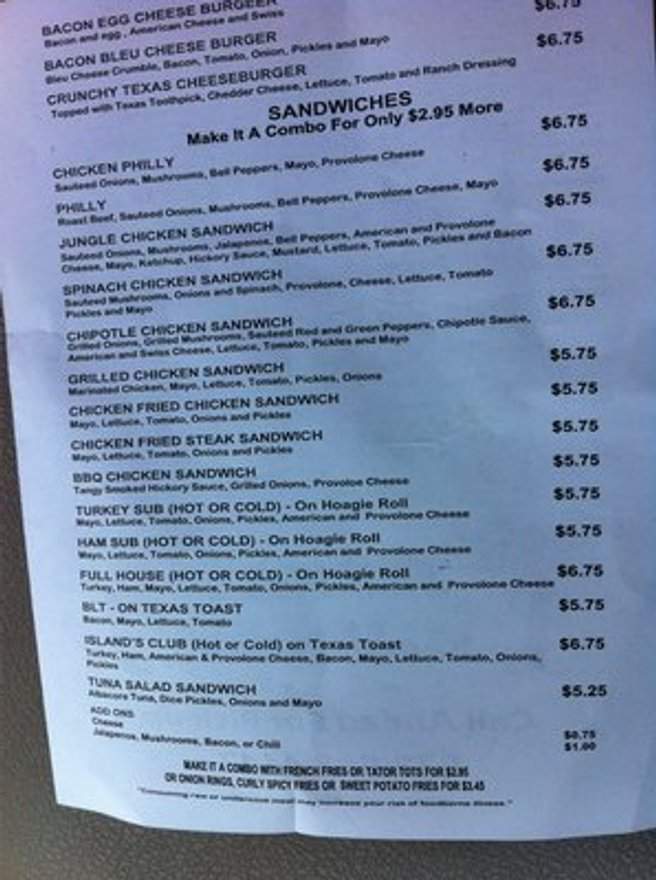 Jungle Burger - Terrell, TX menu_pic