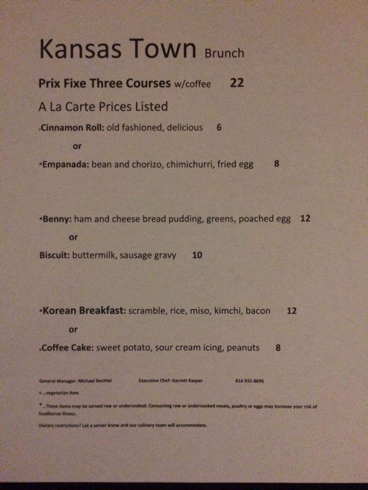 Kansas Town - Kansas City, MO menu_pic