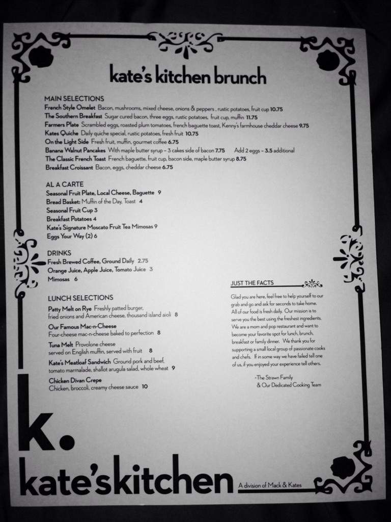 Kate's Kitchen - Franklin, TN menu_pic