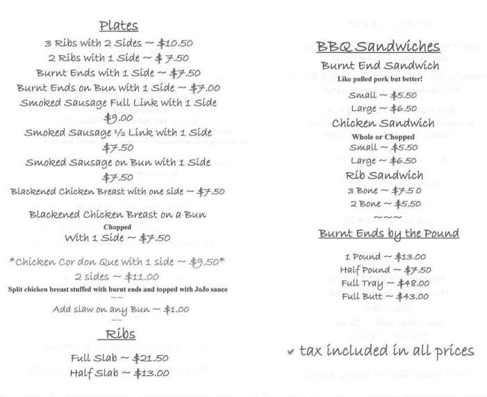 Kc's Finest BBQ - Vincent, AL menu_pic