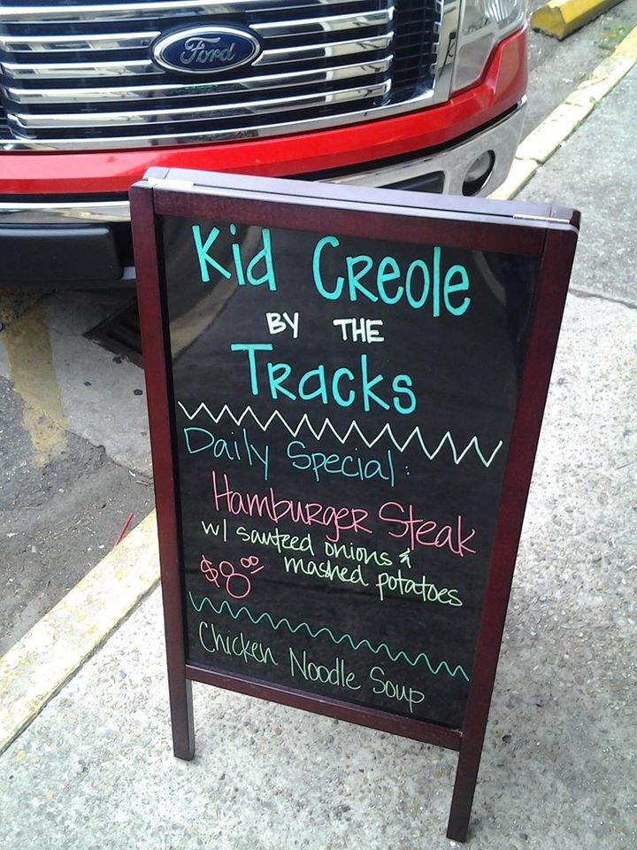 Kid Creole By The Tracks - Metairie, LA menu_pic