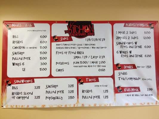 Kitchen Backyard BBQ - Farmers Branch, TX menu_pic