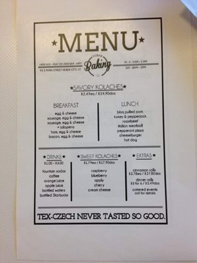 Kolaches - Heber City, UT menu_pic