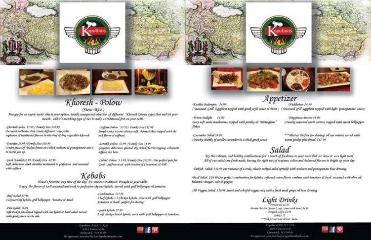 Kopolinos Intl Cuisine & Cafe - Kennewick, WA menu_pic