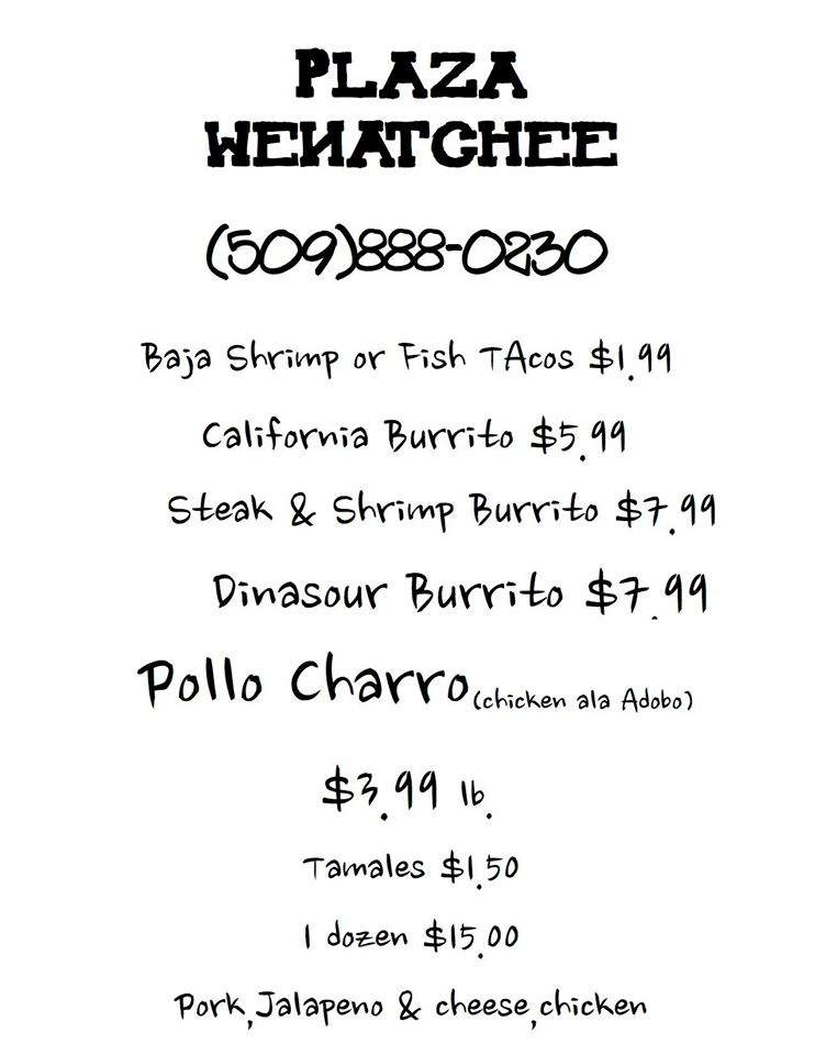 La Plaza Wenatchee - Wenatchee, WA menu_pic