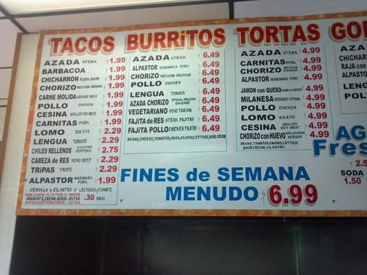 La Rosita Taqueria - Crystal Lake, IL menu_pic