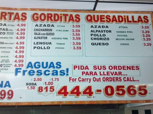 La Rosita Taqueria - Crystal Lake, IL menu_pic