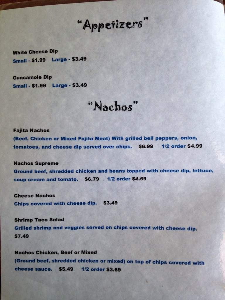 La Salvadorena - Russellville, AR menu_pic