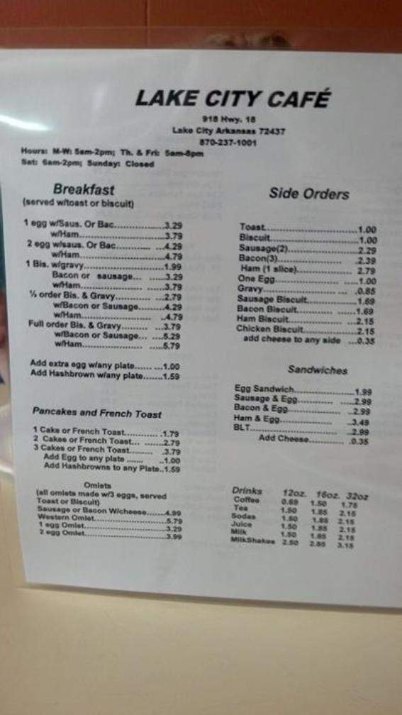 /380216567/Lake-City-Cafe-Lake-City-AR - Lake City, AR