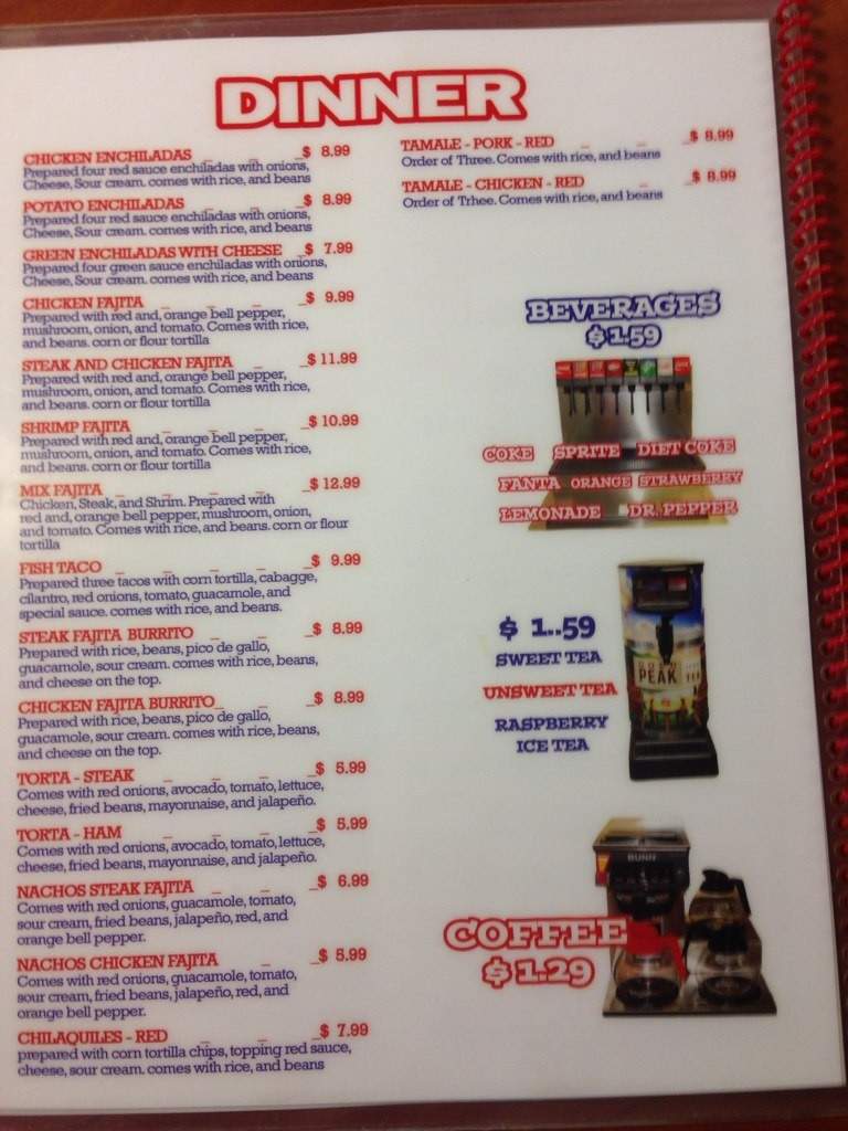 Las Palmitas - Bartlett, TN menu_pic