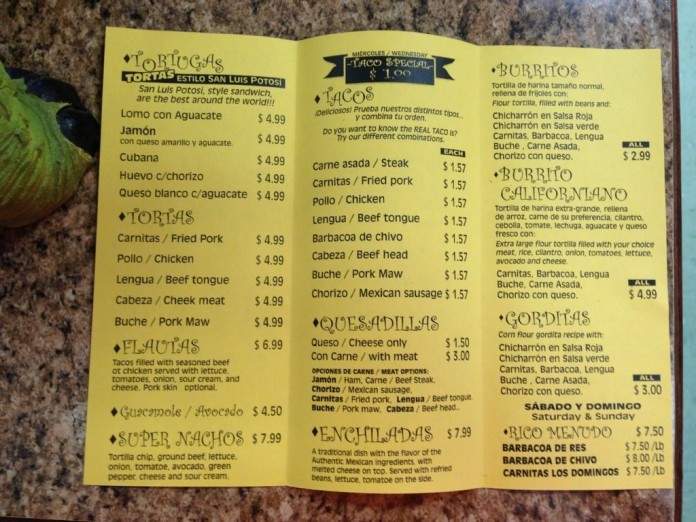 Las Tortugas Taqueria & Market - Shelby, MI menu_pic