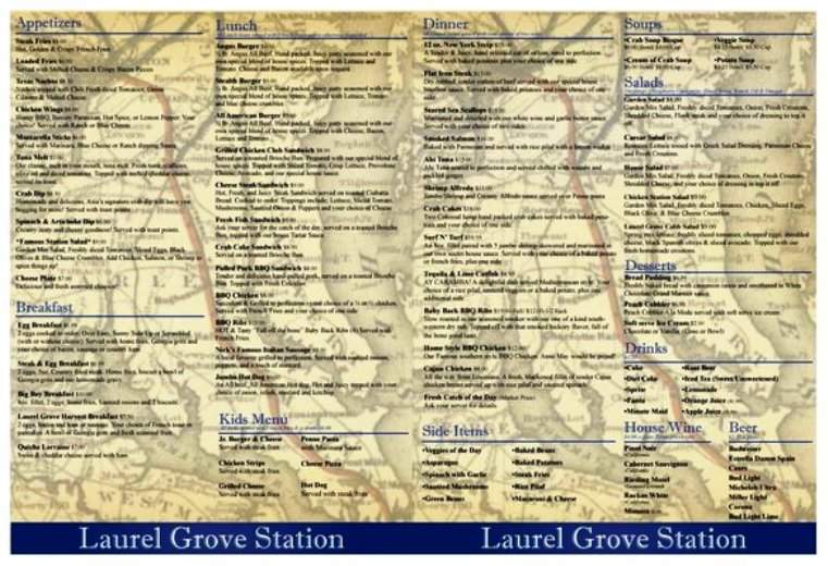 Laurel Grove Station - Mechanicsville, MD menu_pic