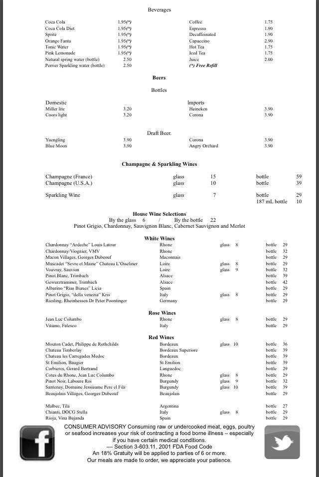 Le Rendez Vous - Palm Coast, FL menu_pic