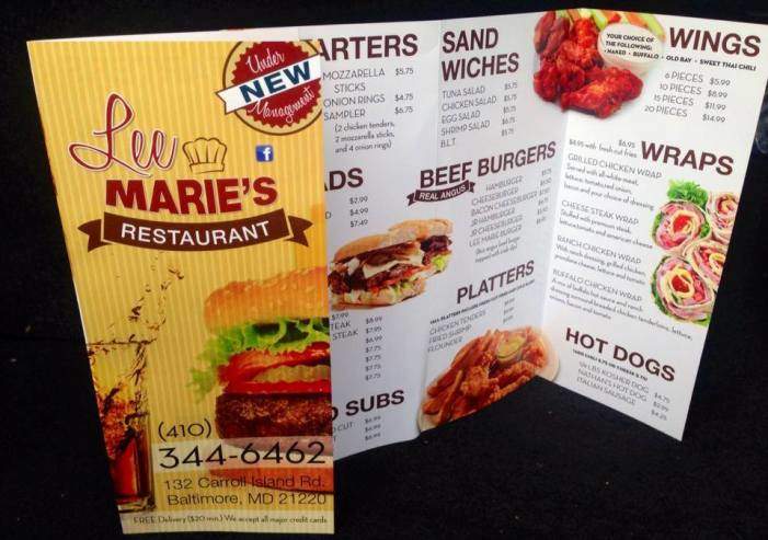 Lee Marie's - Middle River, MD menu_pic