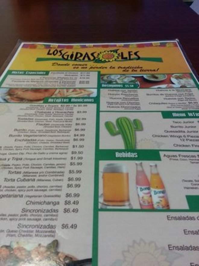 Los Girasoles - Apopka, FL menu_pic