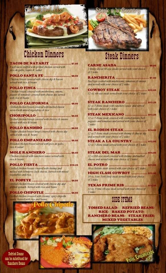 Los Rodeos Mexican Bar & Grill - Mount Sterling, KY menu_pic