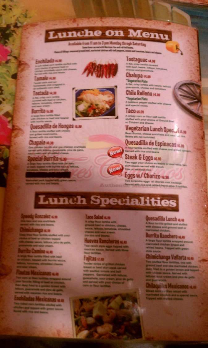 Los Tres Caminos II - Peru, IN menu_pic