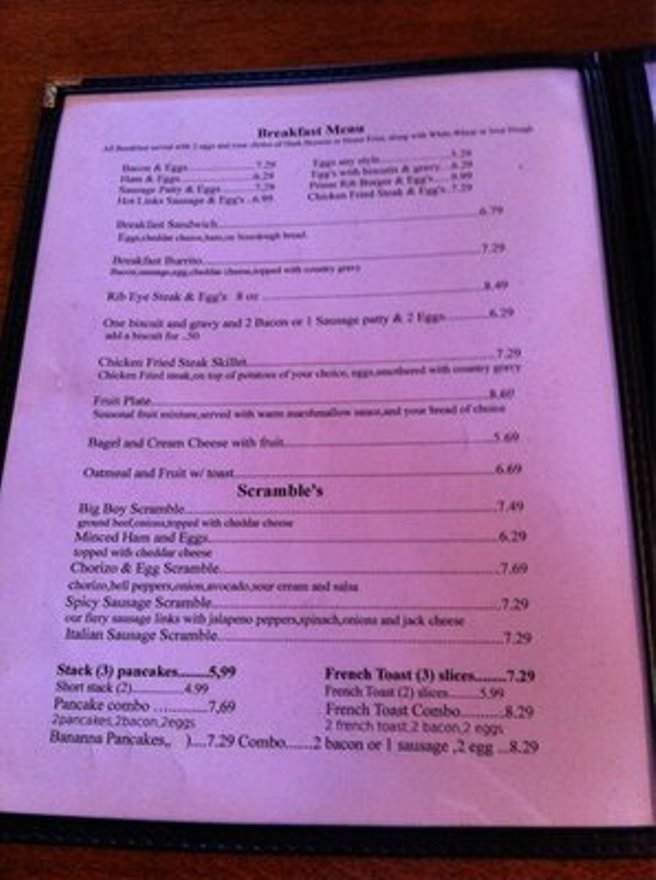 Luceddie's - Oroville, CA menu_pic