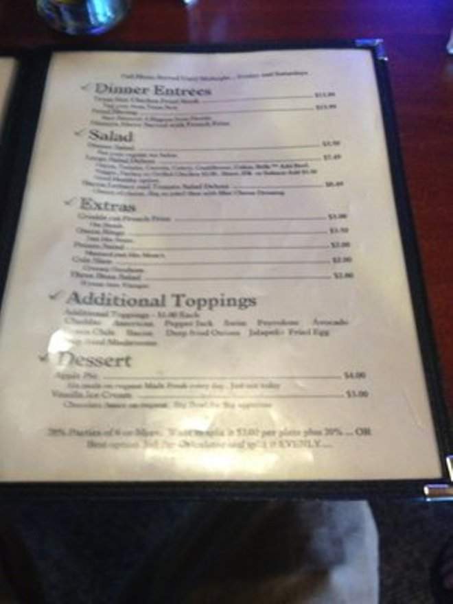 Lucky Shoe - Eagle Nest, NM menu_pic