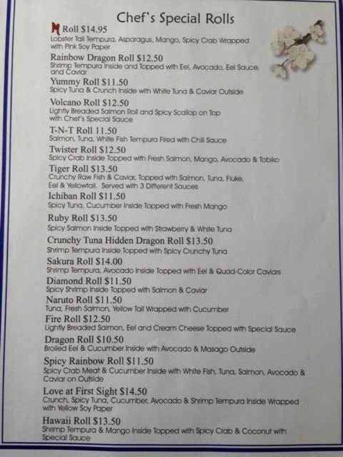M Sushi House & Restaurant - Harrisburg, PA menu_pic