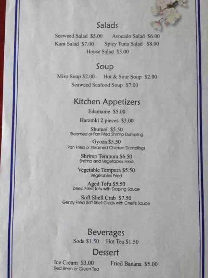 M Sushi House & Restaurant - Harrisburg, PA menu_pic