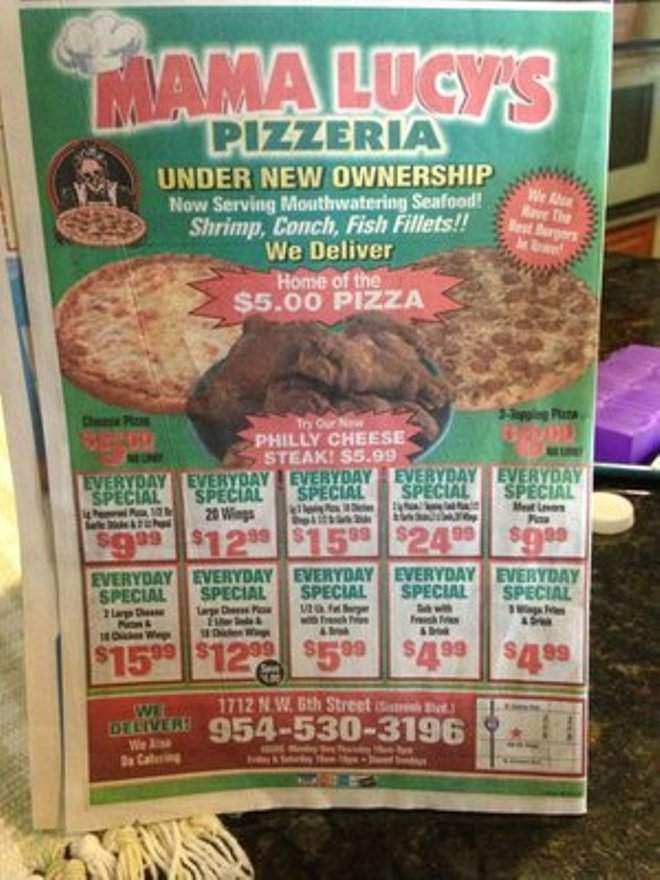 Mama Lucy's Pizzeria - Fort Lauderdale, FL menu_pic