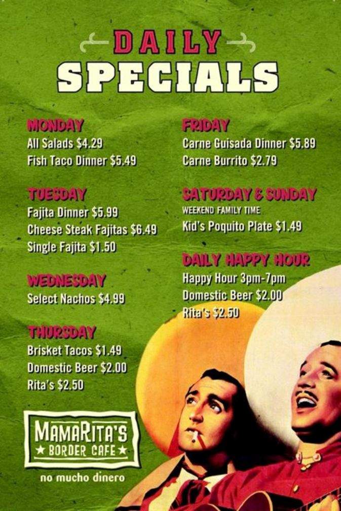 Mamaritas 2 - Lubbock, TX menu_pic