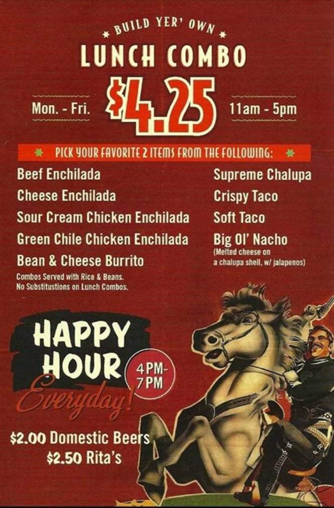 Mamaritas 2 - Lubbock, TX menu_pic