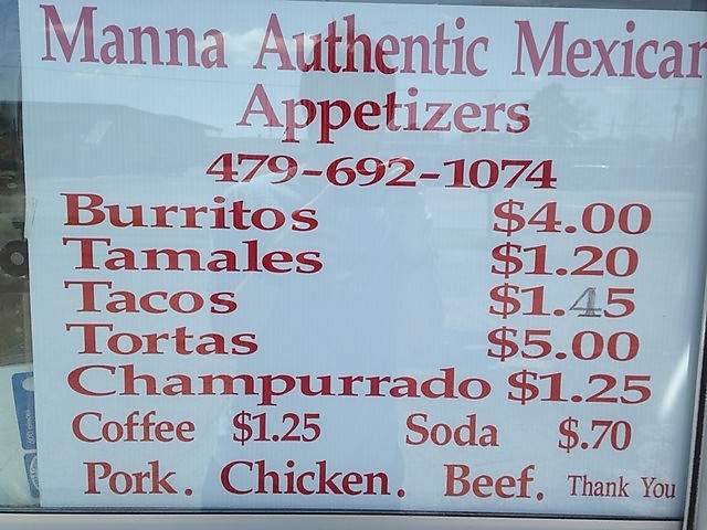 Manna - Russellville, AR menu_pic