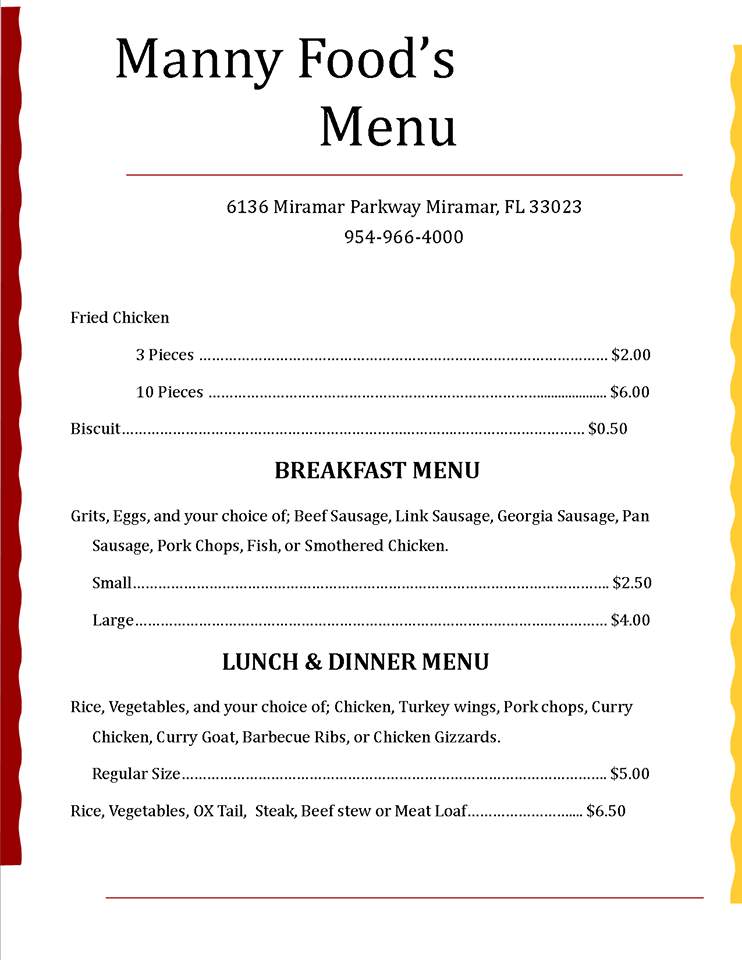 Manny Food Market - Mediterranean Food - Miramar, FL menu_pic