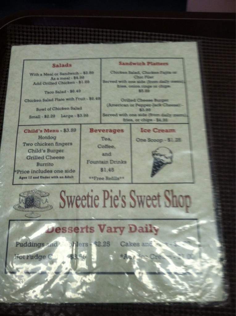 Marcy's Place - Eva, AL menu_pic
