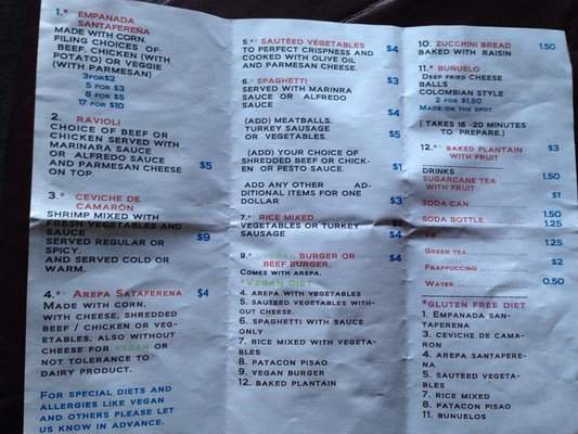 Margarita's Recipes - Portland, OR menu_pic