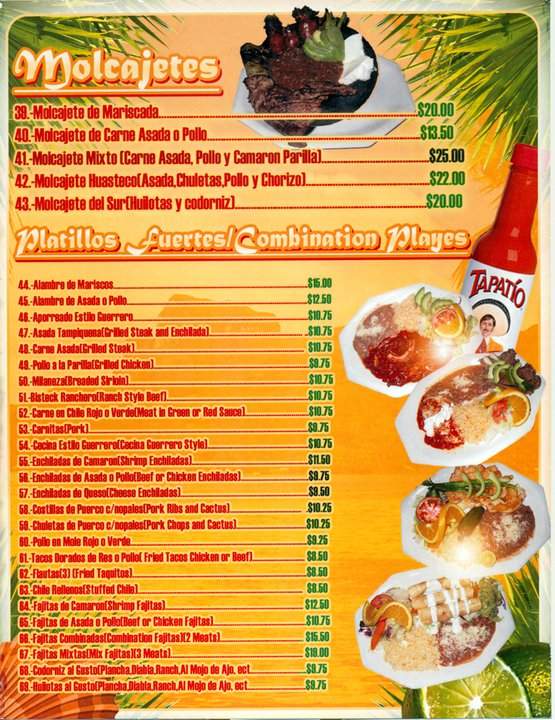 Mariscos la Conchita - Riverside, CA menu_pic