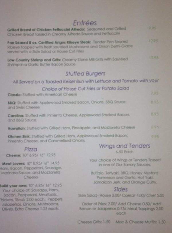 Martinis & More - Marion, SC menu_pic
