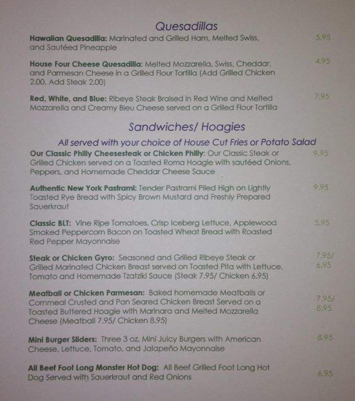 Martinis & More - Marion, SC menu_pic
