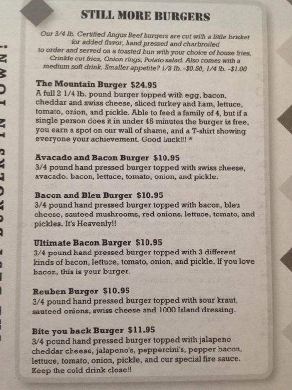 Mary's Burger & A Shake - Longview, WA menu_pic