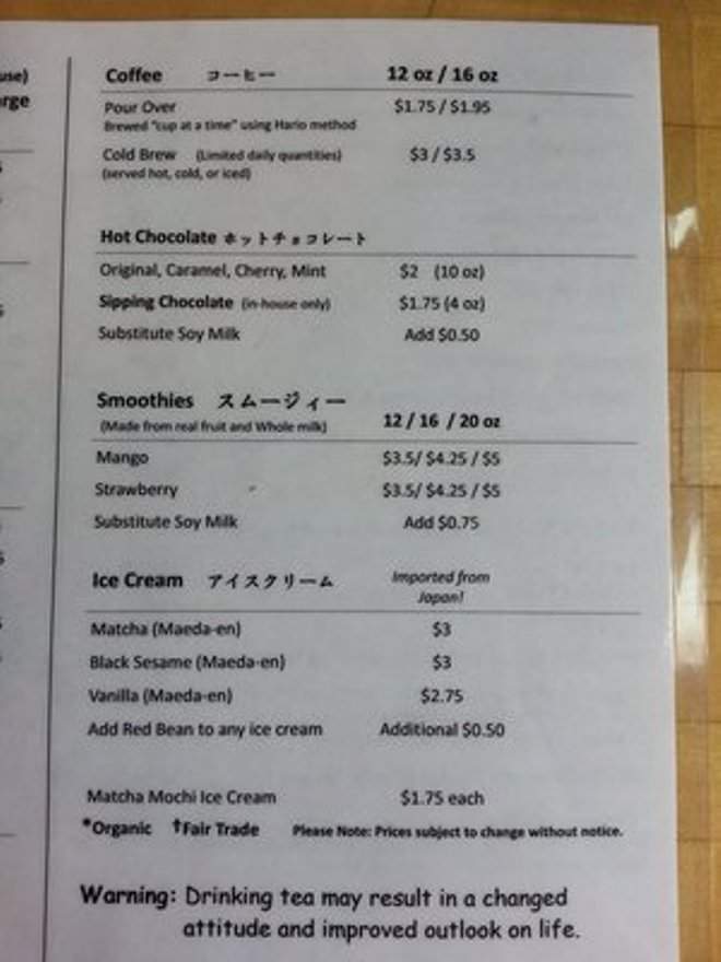 Matcha Time Cafe - Ellicott City, MD menu_pic