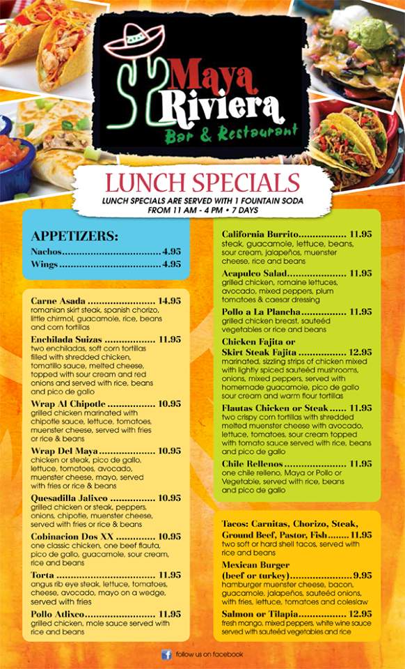 Maya Riviera Bar & Restaurant - Briarcliff Manor, NY menu_pic
