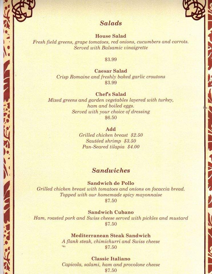 Mediterraneo Restaurant and Pizza - Phillipsburg, NJ menu_pic