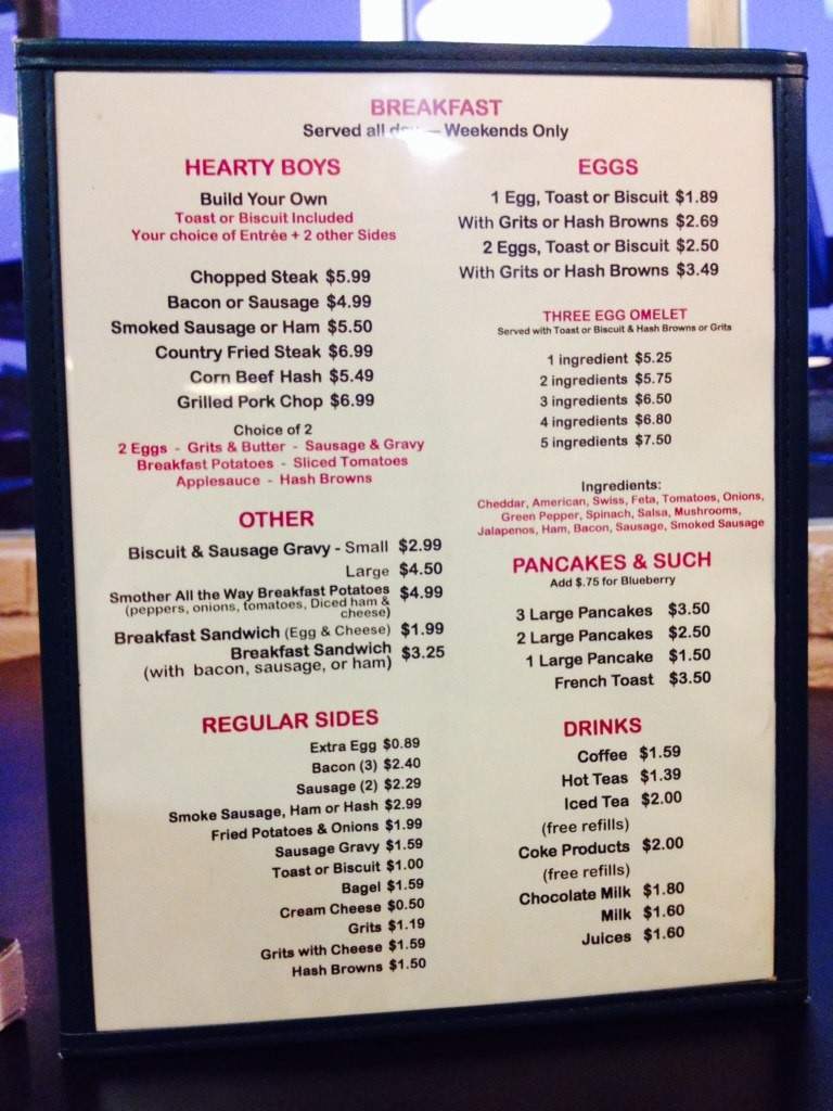 Melanies - Williston, FL menu_pic