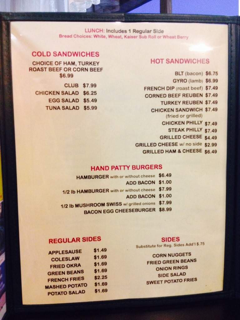 Melanies - Williston, FL menu_pic