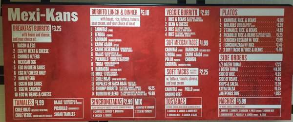 Mexi-Kans - Lawrence, KS menu_pic